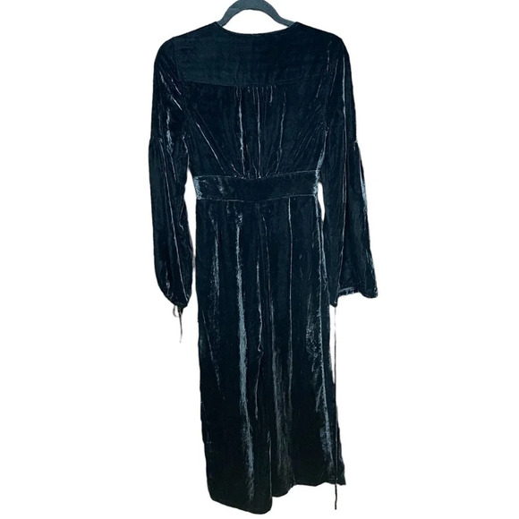 Free People True Lovin' Velvet One Piece Jumpsuit In Black Size XS - Picture 7 of 13